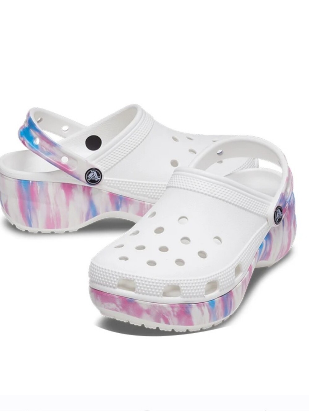 AWESOME PLATFORM CROCS White/multi